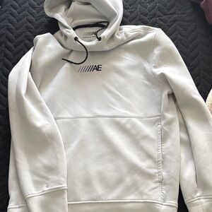 American Eagle Outfitters White Hoodie with Black Accents